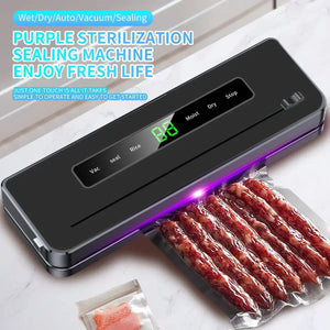 Electric Vacuum Sealer Dry/Wet Food Sealed Packaging Machine Packaging Machine Kitchen Home Food Storage Seal Smart Touch Key - SPINGHAR