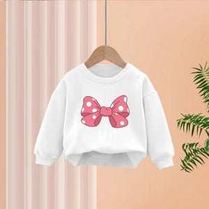 Autumn Baby Girl Clothes Set Children Sports Bow Letter Printing Sweatshirt Top and Pants Buttom Two Piece Suit Cotton Tracksuit SPINGHAR