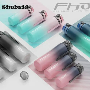 1L Leak-Proof Colorful Sports Water Bottle. - SPINGHAR