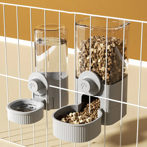 1.2L Automatic Pet Feeder Cage Hanging Bowl，Suitable for Small Puppy Cat Rabbit Food Container Dispenser Bowl SPINGHAR