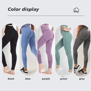 Fitness Women Sport Seamless Leggings High Waist Elastic Solid Yoga Leggings Gym Jogging Quick Dry Push Up Slim Pants Female SPINGHAR