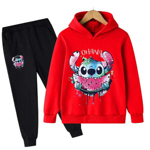 Baby Stitch Clothing Sets Children 1-16 Years Suit Boys Tracksuits Kids Brand Sport Suits Stich Hoodies Tops +Pants 2pcs Set SPINGHAR