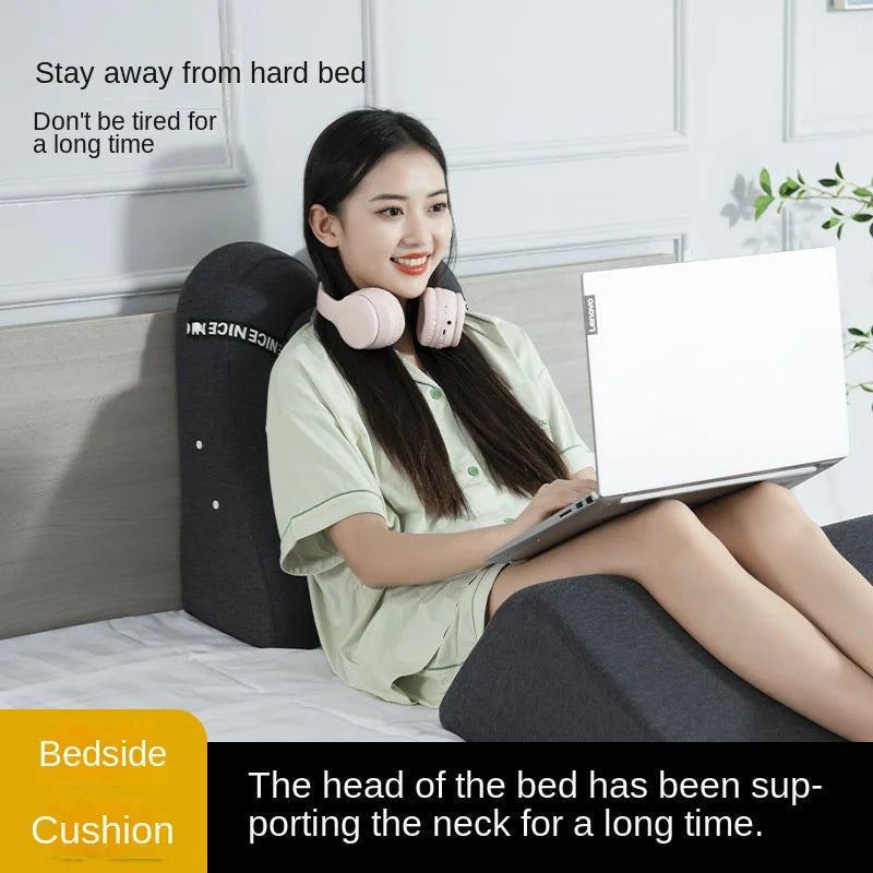 Large Memory Cotton Bedside Reading Pillow for Sofa and Tatami SPINGHAR