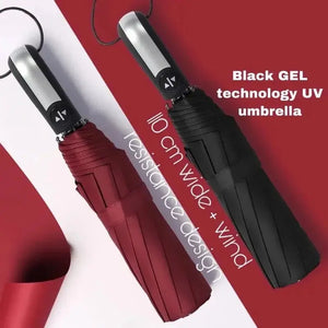 2024 new Automatic Folding Vinyl Umbrella, Ten-Bone Umbrella Is Strong, Windproof and Rainproof, Large Umbrella for Business Use - SPINGHAR