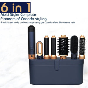 New Hair Dryer 6 in1 Multi Hair Styler Curling Iron Hair Straightener With Hair Brush Hairdryer For Hair Dryer Hair Multi Styler - SPINGHAR