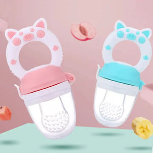 Baby Food Feeding Spoon Juice Extractor Pacifier cup Molars Baby feeding bottle Silicone Gum Fruit Vegetable Bite Eat Auxiliary - SPINGHAR