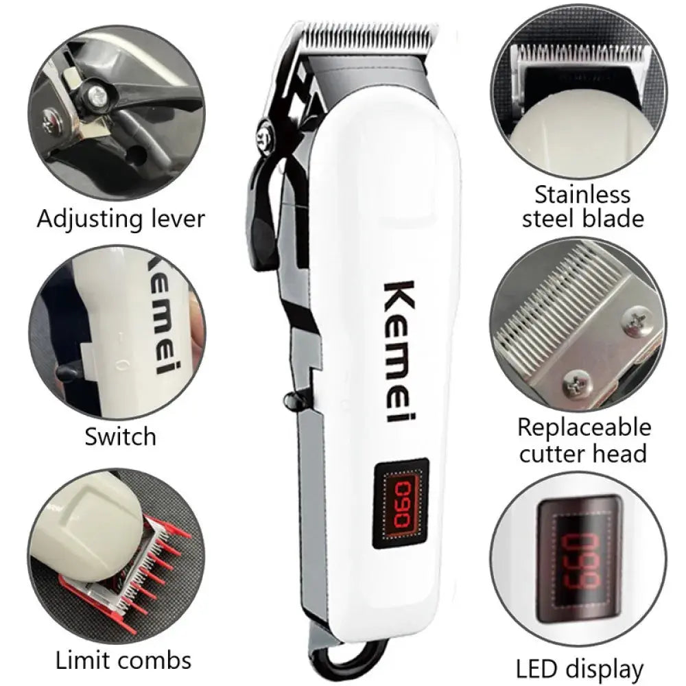 Electric Hair Clipper Hair Cut Maching Wireless Trimmer men Professional Clipper Machine Rechargeable Hair Cut Barber 809A - SPINGHAR