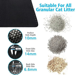 "Waterproof Cat Litter Mat – Double Layer, Nonslip & Washable" SPINGHAR