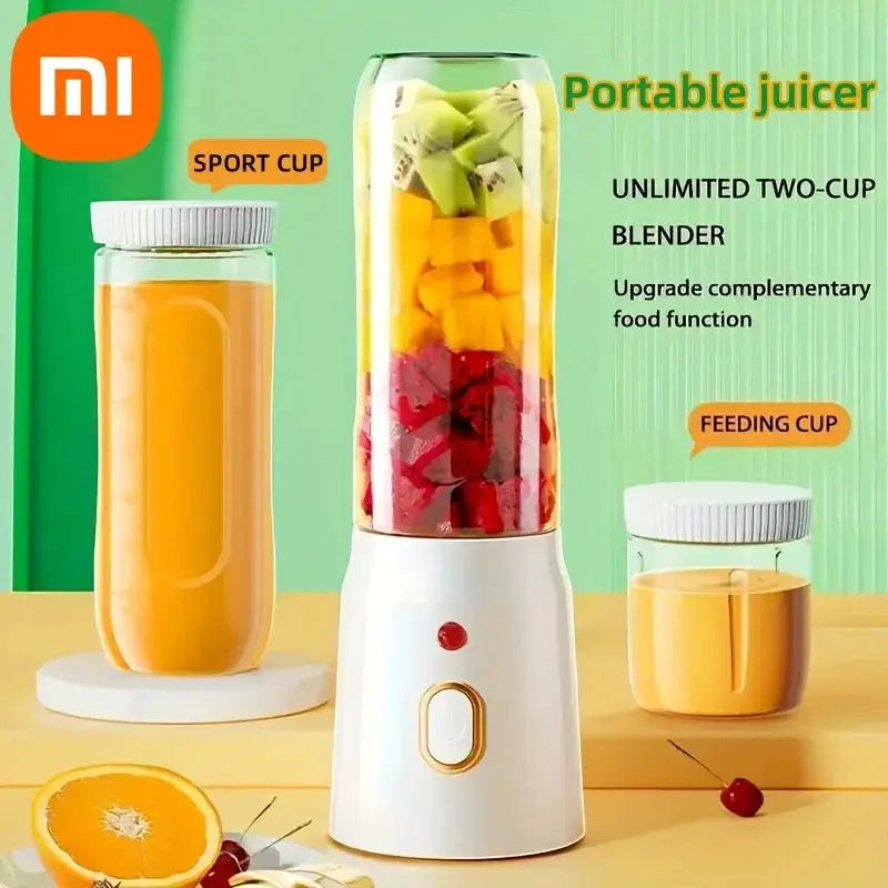 Xiaomi Electric Blender Juicer USB Fast Rechargeable Mixer Fresh Fruit Grinder Portable Multifunction Cup Shakes Smoothie Maker - SPINGHAR