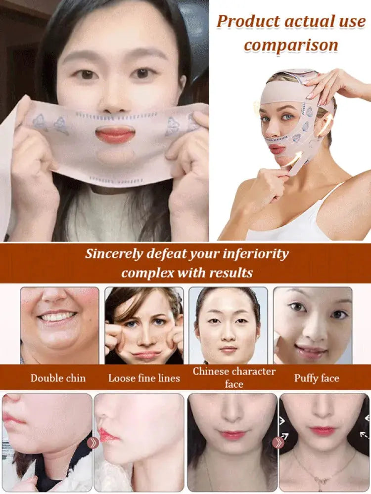 Chin Cheek Slimming Bandage V Shaper V Line Lifting Mask Face Lifting Anti Wrinkle Strap Band Sleeping Mask Beauty Health - SPINGHAR