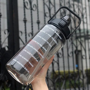 2 Liter Water Bottle Plastic Straw Water Cup Portable Travel Bottle Fitness Cup Outdoor Camping Large Capacity Water Bottle SPINGHAR