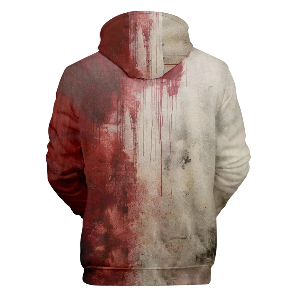 I'M Fine Bloody hooded  Problem Solved  hooded drawstring pocket sweatshirt men/women hip hop Pullovers SPINGHAR