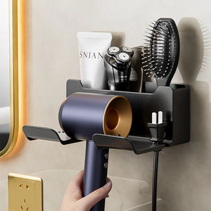 Bathroom Shelf Dryer Cradle Wall Shelves Hair Dryer Holder Shower Hairdryer Organizer Box Toilet Blower Holder Shelf Bathroom SPINGHAR