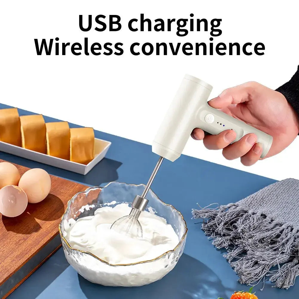 1 PCS Wireless Electric Food Mixer Portable 3 Speeds Egg Beater Baking Dough Cake Cream Mixer Kitchen Tools - SPINGHAR