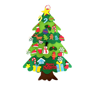 DIY Felt Christmas Tree Christmas Decoration for Home Navidad 2022 New Year Christmas Ornaments Santa Claus Xmas Kids Gifts SPINGHAR