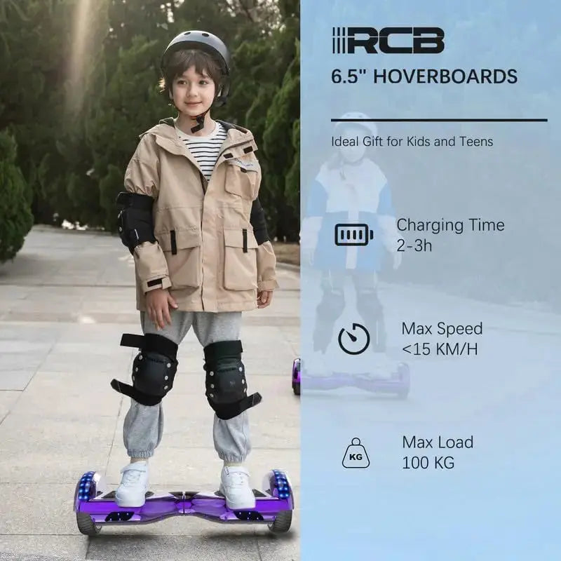 6.5-Inch Hoverboards with Bluetooth & LED Lights - SPINGHAR