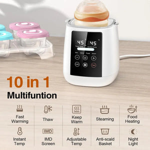 Newborn Baby Feeding Bottle Warmer & Sterilizers with Timer Accurate Temperature Control Food Milk Warmers Bottle Steriliser - SPINGHAR