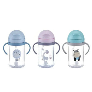 250/350ml Baby Feeding Cup with Straw Children Learn Feeding Drinking Bottle Kids Training Cup with Straw - SPINGHAR