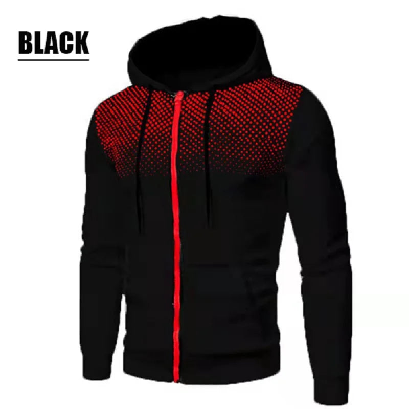 Autumn and Winter Casual Jacket for Men All Elite Wrestling Zipper Hoodie with Pocket Printing Sweater Sportwear SPINGHAR