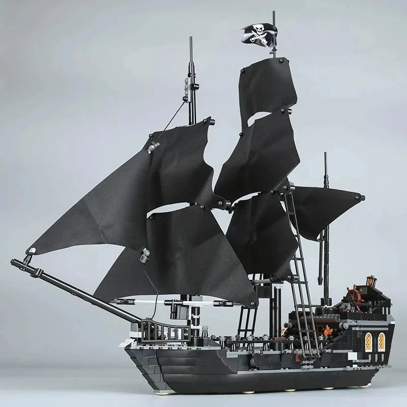 Pirates The Black Pearl And Queen Anne's Revenge Ship Building Block Model Assemble Bricks Toys Kids Gifts Fit MOC 4195 4184 Set SPINGHAR