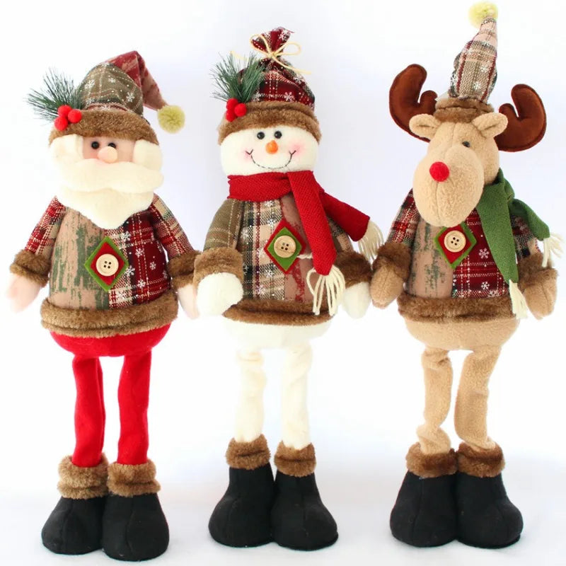 Christmas Doll Ornaments Merry Christmas Decorations for Home Santa Claus Snowman Elk Happy New Year Decor Gifts 2024 Noel SPINGHAR