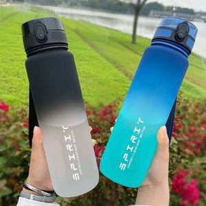 500ML/1000ML Large Capacity Sports Water Bottle Motivational Leak Proof Portable Reusable Plastic Cups Outdoor Travel Gym Jugs SPINGHAR