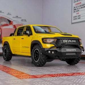 1:32 DODGE Mammoth 1000 TRX Alloy Pickup Car Model Diecast Metal Off-road Vehicle Model Sound and Light Simulation Kids Toy Gift - SPINGHAR