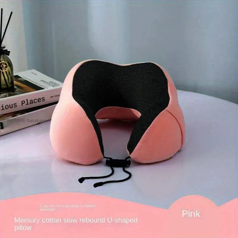 U Shaped Memory Foam Neck Pillows Soft Travel Pillow Massage Neck Pillow Sleeping Airplane Pillow Cervical Healthcare Bedding - SPINGHAR