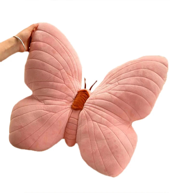 Pink Butterfly Throw Pillow Cushion SPINGHAR