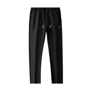 Ice Silk Men's Pants 2023 Summer New Black Gray Thin Business Casual Pants Outdoor Elastic Breathable Straight Leg Sweatpants - SPINGHAR