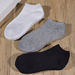 8 Pairs Women/Men Boat Socks Invisible Low Cut Silicone Non-slip Summer No-show Ankle Socks Solid Color Casual Breathable SPINGHAR