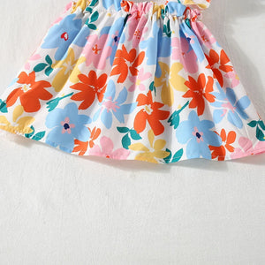 Summer New Colorful Flower Baby Girl Set, Countryside Style Infant Two-Piece Set, Children'S Sleeveless Clothes SPINGHAR