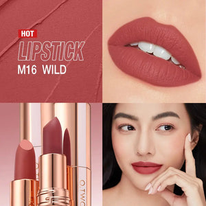 O.TWO.O Matte Lipstick - Long-Lasting Waterproof Velvet Finish - SPINGHAR