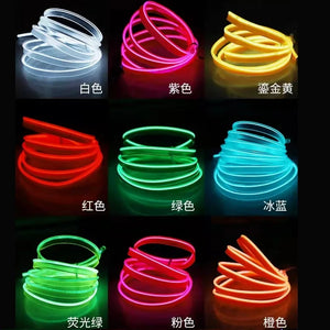 10M/1M/3M/5M Car Interior Led Decorative Lamp Wiring Neon Strip For Auto DIY Flexible Ambient Light USB Party Atmosphere Diode SPINGHAR