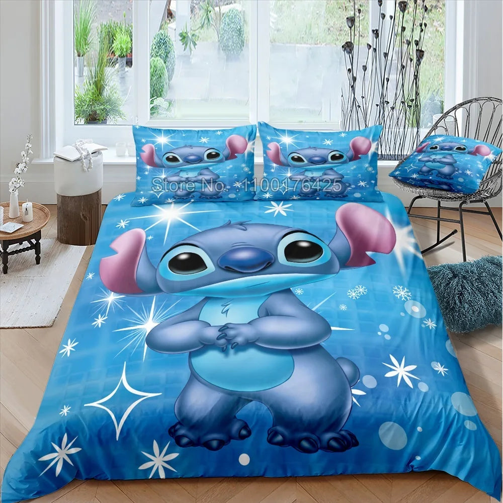 Lilo Stitch Bedding Set - Kids Duvet Cover & Pillowcases for Twin, Full, Queen, King Size SPINGHAR