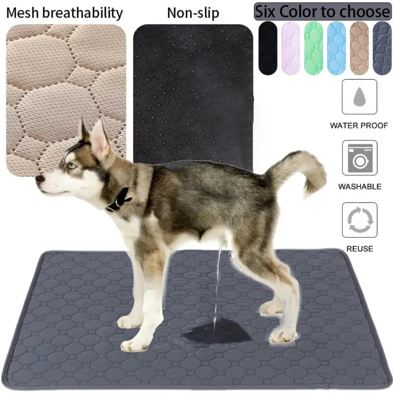 Reusable Dog Pee Pad Blanket Absorbent Diaper Washable Puppy Training Pad Pet Bed Urine Mat for Pet Car Seat Cover Pet Supplies SPINGHAR