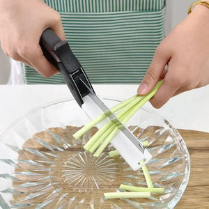 Food Scissors Vegetable Scissors 2-in-1 Smart Chopping Knife Multifunctional Kitchen Scissors knife - SPINGHAR