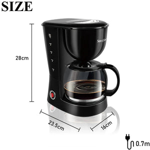 1.25L Electric Drip Coffee Maker 800W Household Coffee Machine 6 Cup Tea Coffee Pot Milk Coffee Maker for Gift 220V Sonifer - SPINGHAR