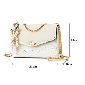 Trendy Sequin Messenger Bag for Women with Tassel Pendant - SPINGHAR