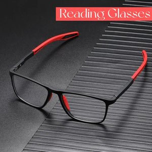 Anti-Blue Light Reading Glasses: Ultralight TR90 Presbyopia Eyewear for Men and Women (+4.0 Diopters) SPINGHAR