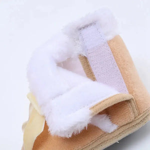 Autumn Winter  Baby Boots kids Girl Boys Winter Warm Shoes Solid Fashion Toddler Fuzzy Balls First Walkers Kid Shoes 0-18M - SPINGHAR