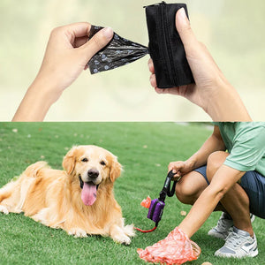 Protable Dog Poop Biodegradable Bag Dispenser Pouch Garbage Bags Organizer Pet Puppy Cat Pick Up Poop Bag Holder for Travel SPINGHAR