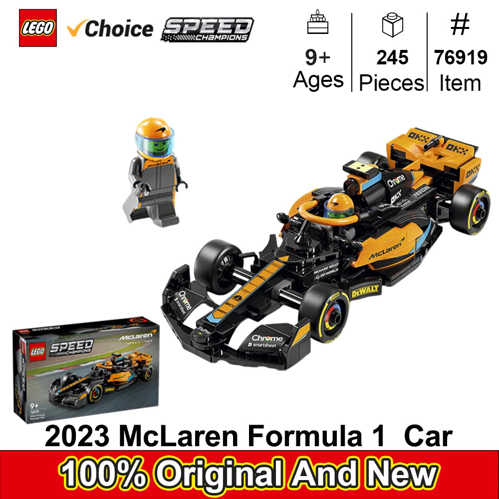 LEGO 76919 Speed Champions 2023 McLaren Formula 1 Race Car Toy for Play and Display, Buildable McLaren Toy Set for Kids SPINGHAR