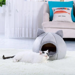 Self-Warming Pet Tent Bed for Cats & Small Dogs - Cozy Sleeping Hut SPINGHAR