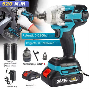 520N.m Cordless Impact Wrench for Makita 18V - SPINGHAR