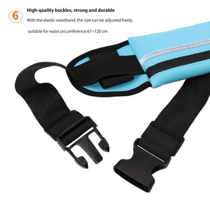 Portable Running Bag Nylon Waist Phone Bag Men Women Waterproof Gym Fitness Bag Hold Water Cycling Phone Case Outdoor Sport Belt SPINGHAR