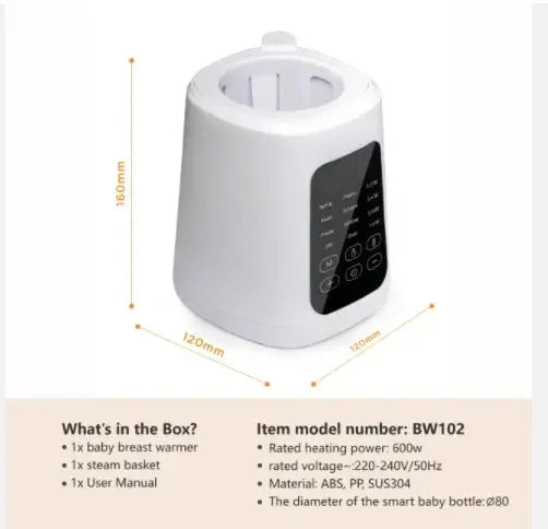 Electric Baby Feeder Bottle Warmer Steam Sterilization Milk Heater Baby Water Heating Milk Warming Bottle - SPINGHAR