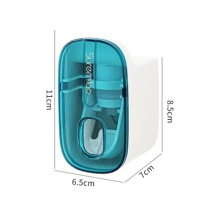 1 PCS Automatic Toothpaste Dispenser Bathroom Accessories Wall Mount Lazy Toothpaste Squeezer Toothbrush Holder SPINGHAR