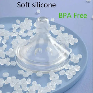 Baby Silicone Feeding Bottle Imitating Breast Milk for Newborn  Anti-colic Anti-choking Cow    Supplies - SPINGHAR