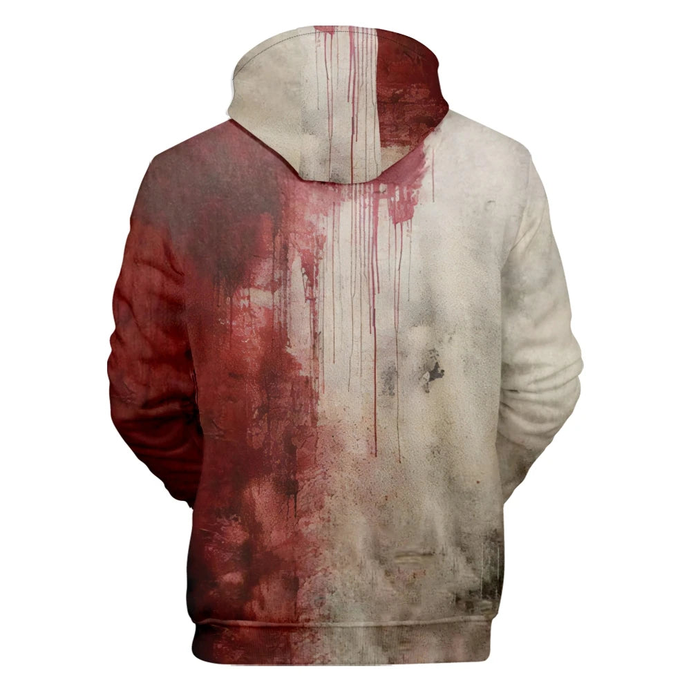 I'M Fine Bloody hooded  Problem Solved  hooded drawstring pocket sweatshirt men/women hip hop Pullovers SPINGHAR